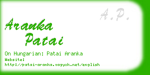 aranka patai business card
